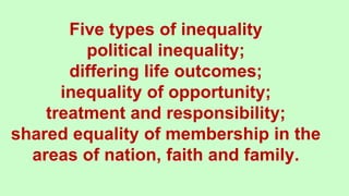 Types Equality Chapter 1 On Equality in Civics ppt for education | PPTX