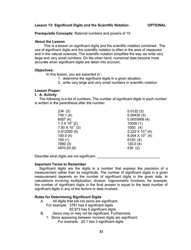 Grade 7 Learning Materials In Math