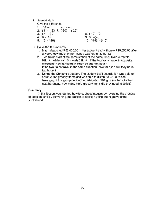 Grade 7 Learning Module in MATH