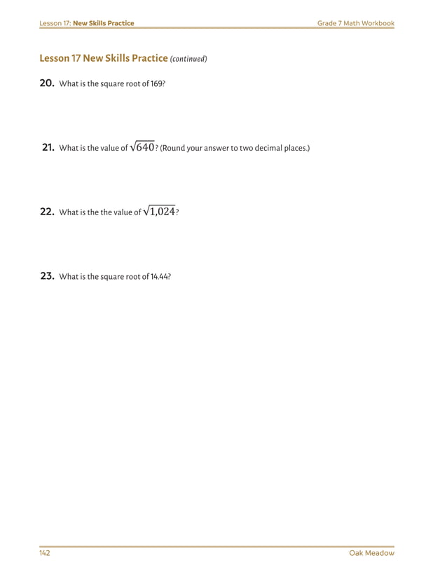 Mathematics Workbook for Grade 7 Students | PPT