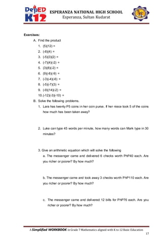 Grade 7 new module Math | DOCX