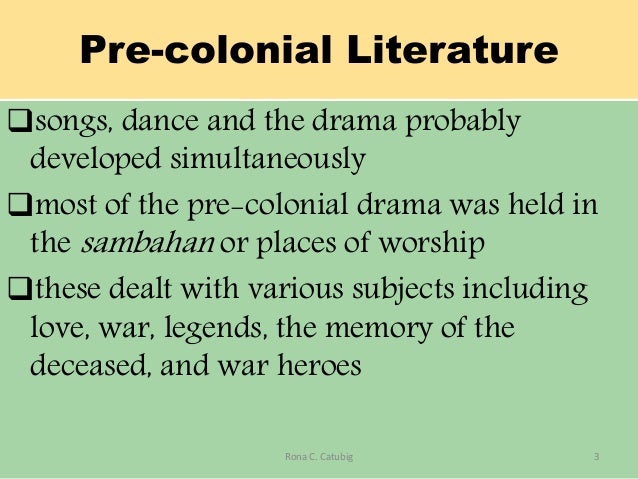 literature oral of problem pre colonial 7 philippine Grade literature