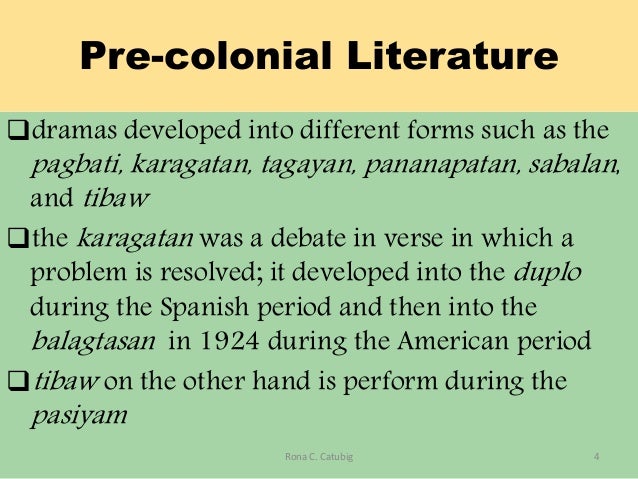 Philippine Literature in the Spanish Colonial Period