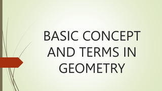 BASIC CONCEPT
AND TERMS IN
GEOMETRY
 