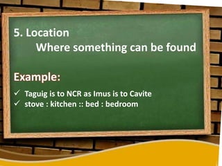 grade 7 quarter 1 analogies POWERPOINT PRESENTATIONS | PPTX | Home ...