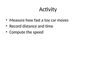 Understanding Motion, Speed, and Velocity for Grade 7 Science | PPTX