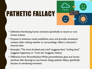 Pathetic Example Picture Comprehensive Guide to Literary Devices for Reading and Writing | PPTX