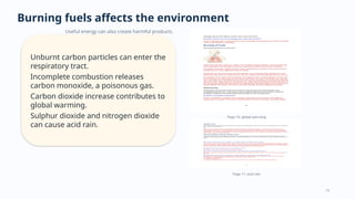 Grade 8 Science: Combustion, Flame, and Fossil Fuels Explained | PPTX