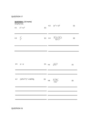 8th Grade Math M1 Mid Module Test Exponents Grade 8 Mathematics: Comprehensive Exponents Practice Questions | PDF