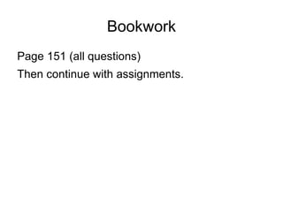 Equipment: tape measures, stopwatches 