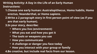 Grade 8 Human Evolution of the Early Humans.pptx