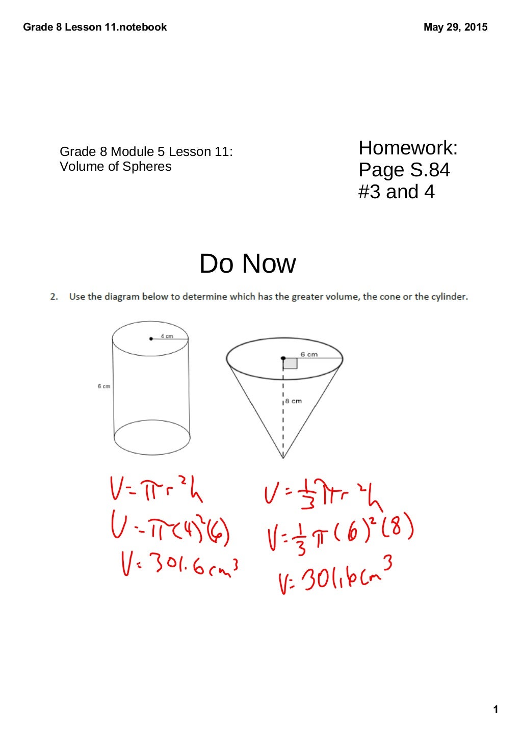 Grade 8 lesson 11