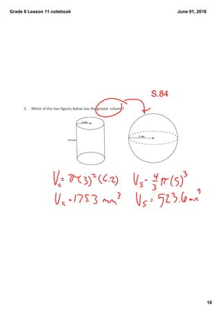Grade 8 Lesson 11.notebook
10
June 01, 2016
S.84