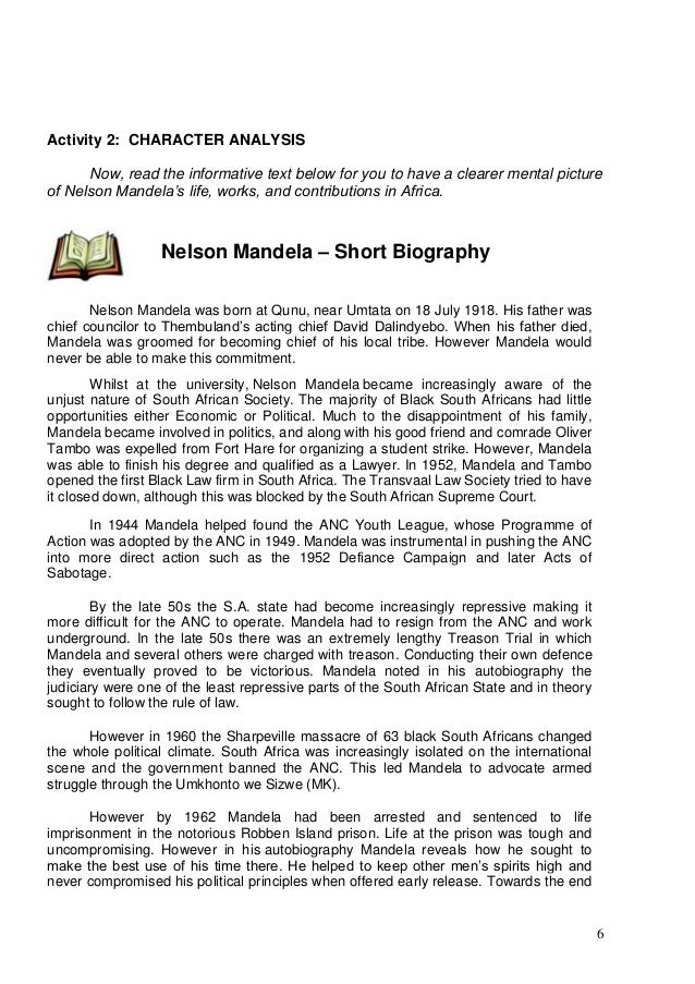 Essay on nelson mandela