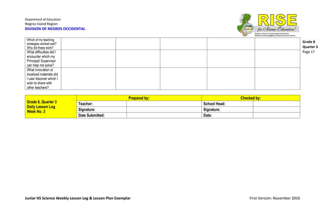 Grade 8 Quarter 3 Pdf Lesson Plan Third Pdf
