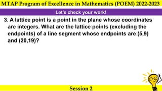 Integers Poem Program of Excellence in Mathematics (POEM) Grade 8 Session 2 | PPTX