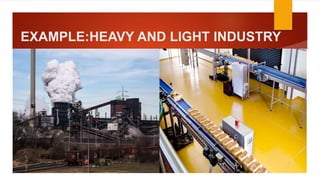 EXAMPLE:HEAVY AND LIGHT INDUSTRY
 
