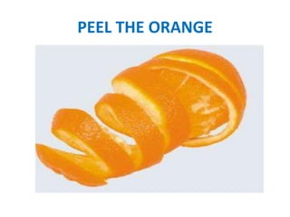 PEEL THE ORANGE
 
