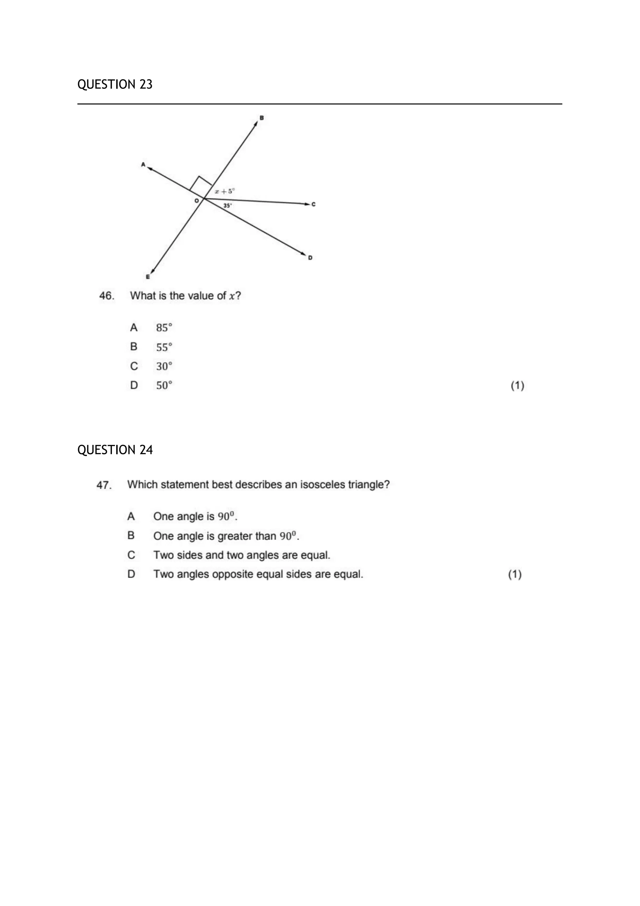 QUESTION 23
QUESTION 24