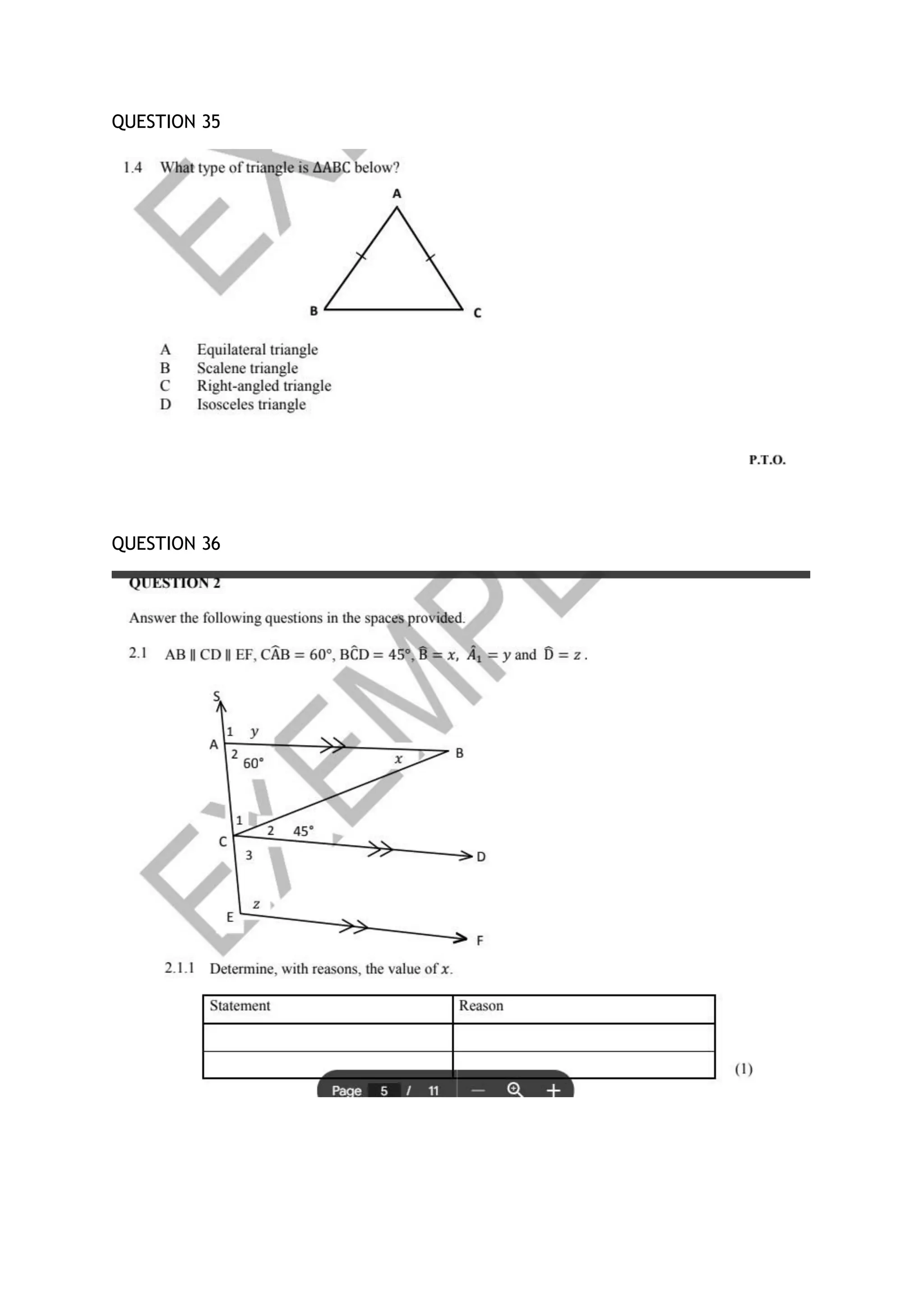 QUESTION 35
QUESTION 36
