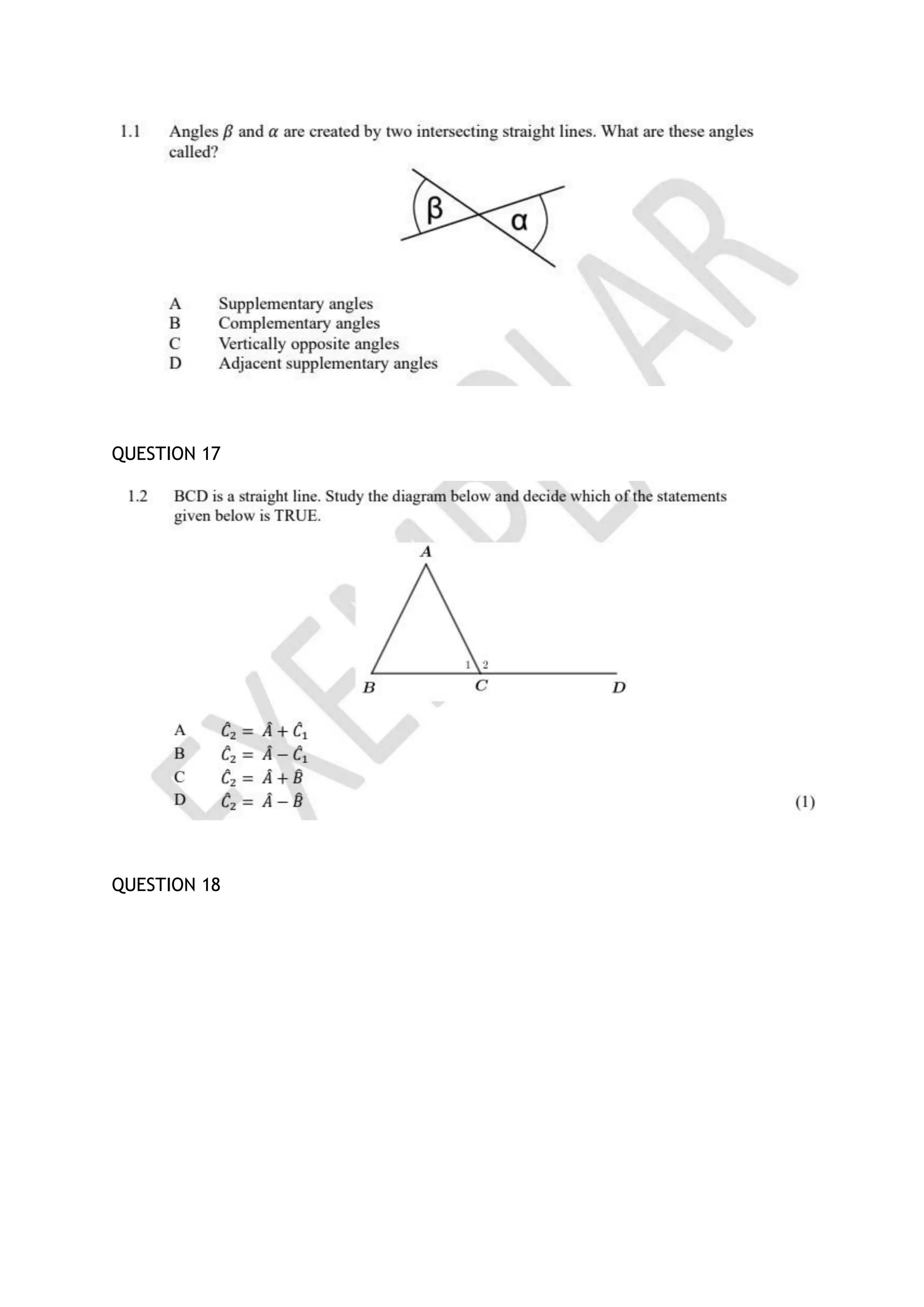 QUESTION 17
QUESTION 18