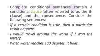 Grade 9 (Conditionals) powerpoint presentation | PPTX