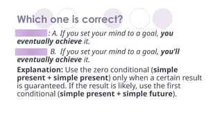 Grade 9 (Conditionals) powerpoint presentation | PPTX