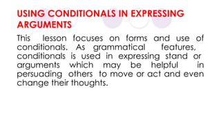 Grade 9 (Conditionals) powerpoint presentation | PPTX