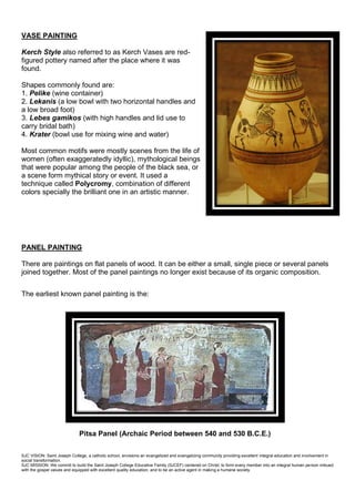 INTRODUCING THE WESTERN AND CLASSICAL ART TRADITIONS Grade 9 LLM 2 ...