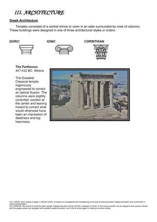 INTRODUCING THE WESTERN AND CLASSICAL ART TRADITIONS Grade 9 LLM 2 ...