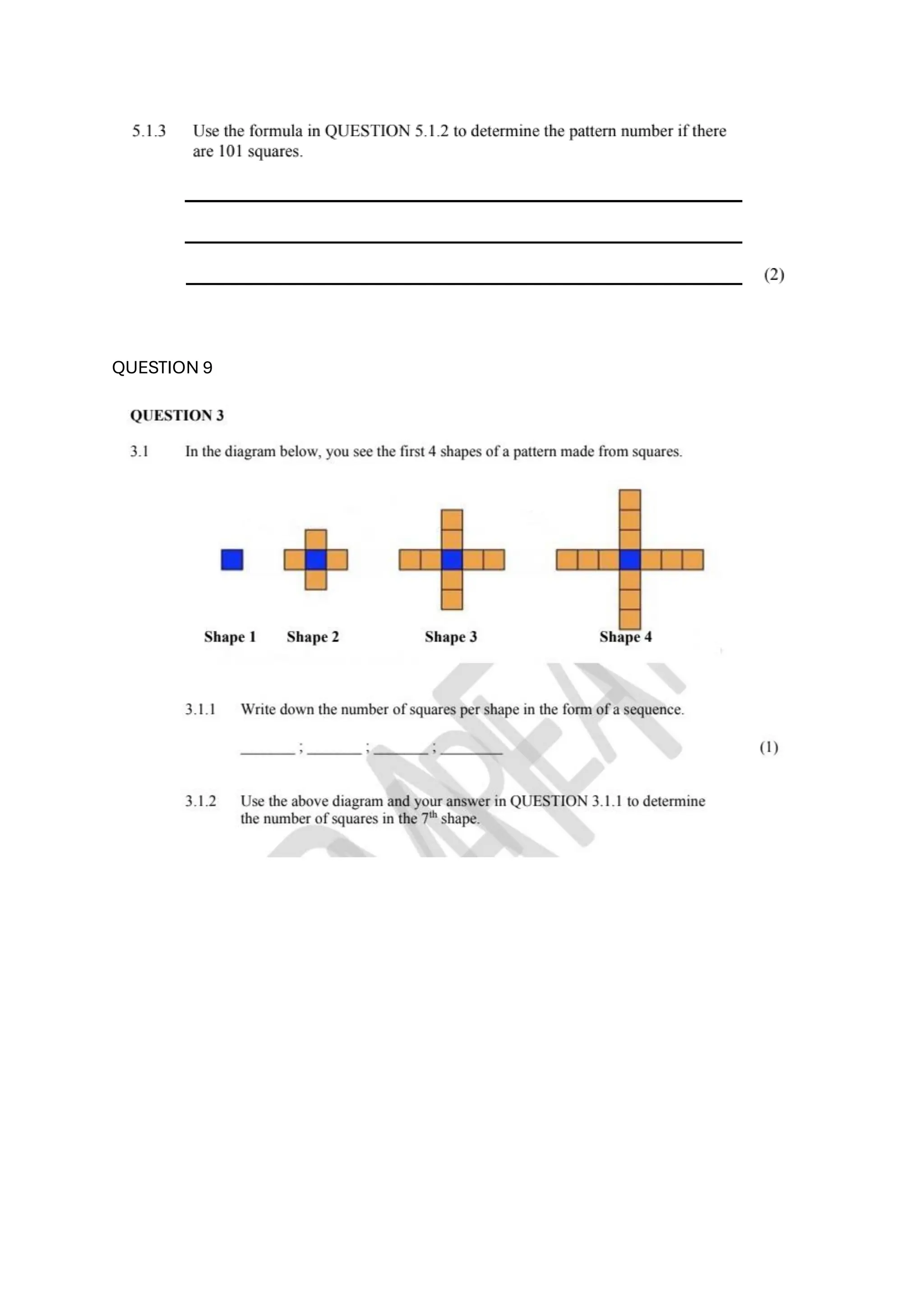 GRADE 9 MATHS NUMBER PATTERNS QUESTIONS.pdf