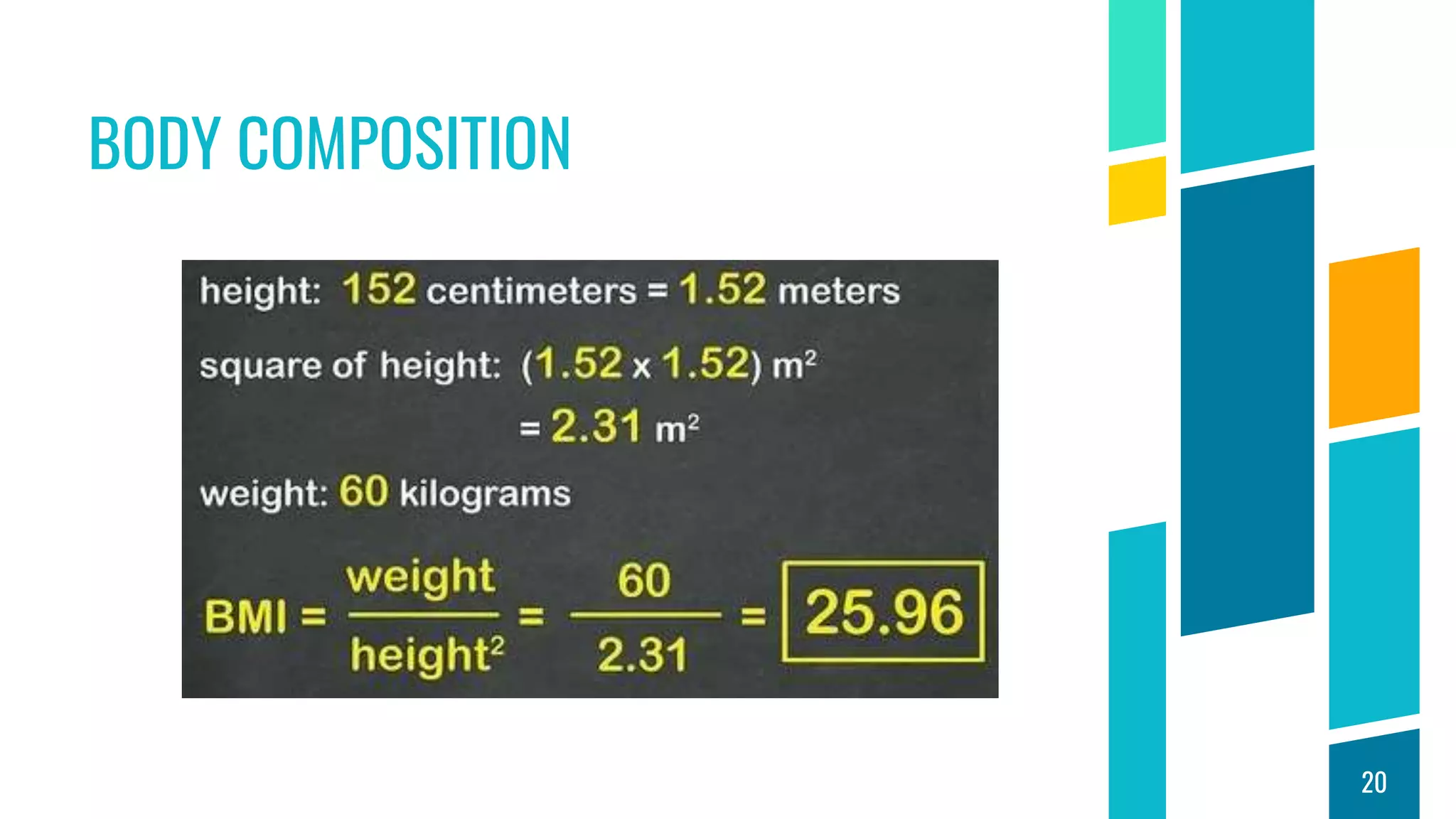 BODY COMPOSITION
20
 