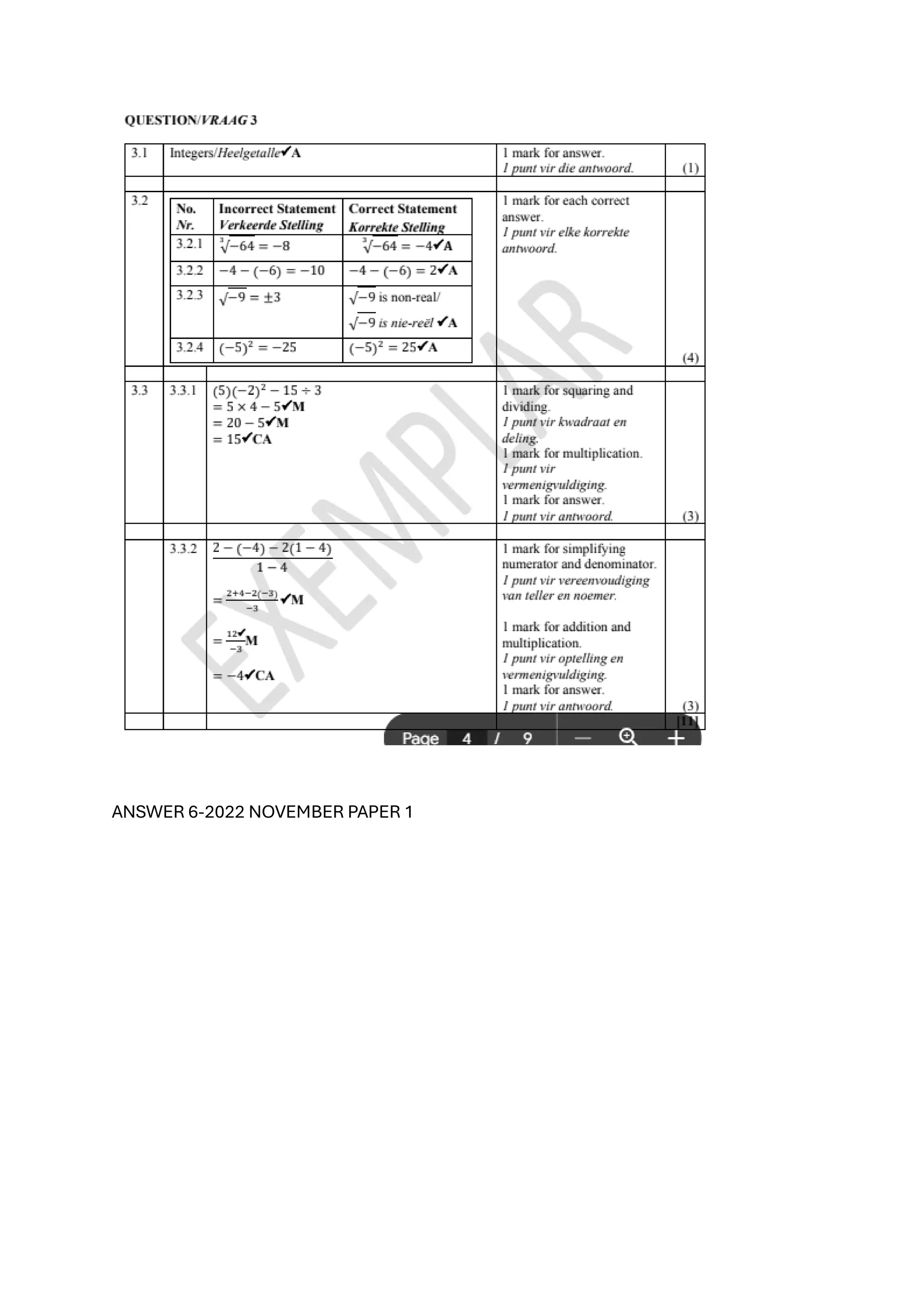 ANSWER 6-2022 NOVEMBER PAPER 1