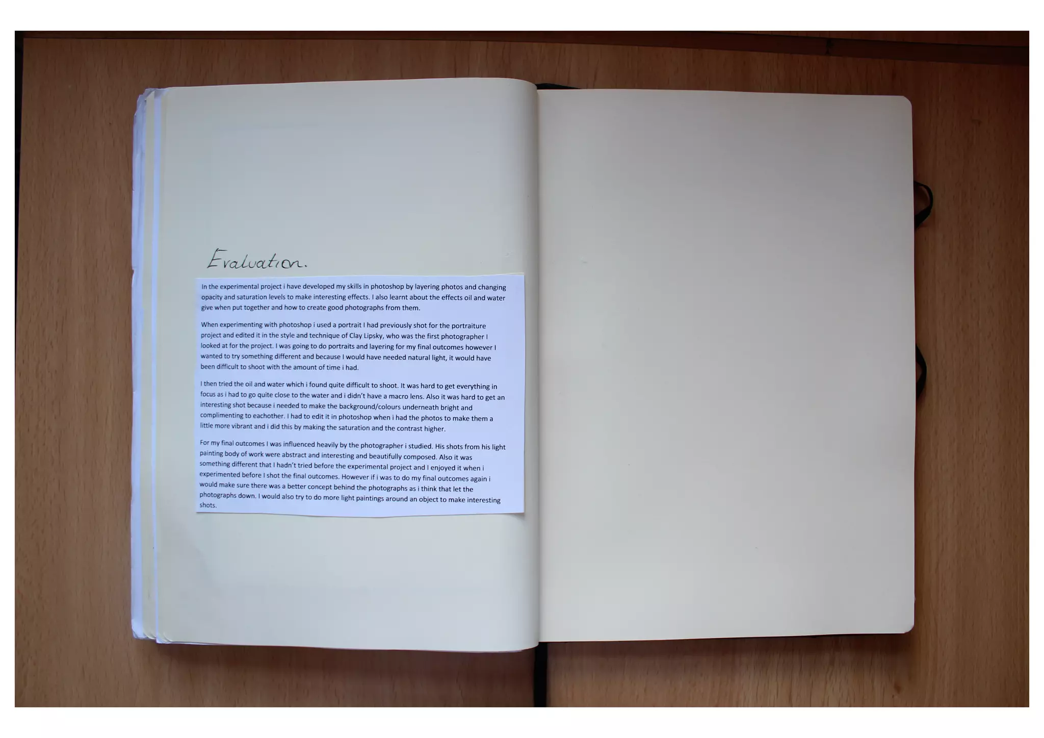 AS Photography Art1 Sketchbook Grade B - Amy Brown