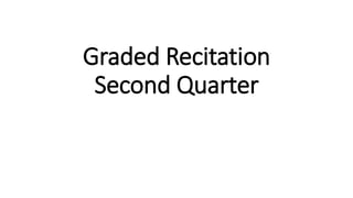 Graded Recitation
Second Quarter
 