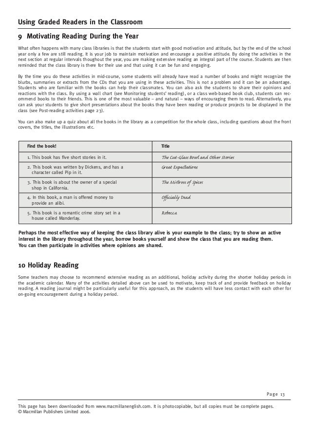 Graded Readers In The Classroom