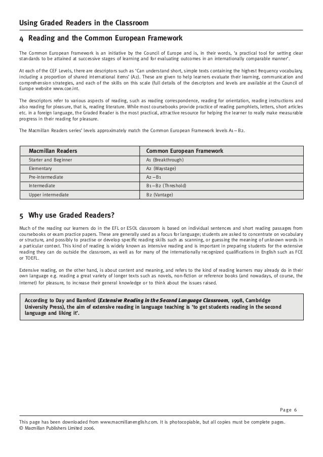 Graded Readers In The Classroom
