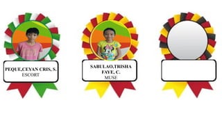 SABULAO,TRISHA
FAYE, C.
MUSE
PEQUE,CEYAN CRIS, S.
ESCORT
 