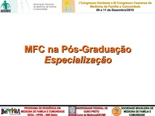 MFC na Pós-Graduação Especialização 