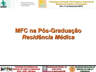 MFC na Pós-Graduação Residência Médica 
