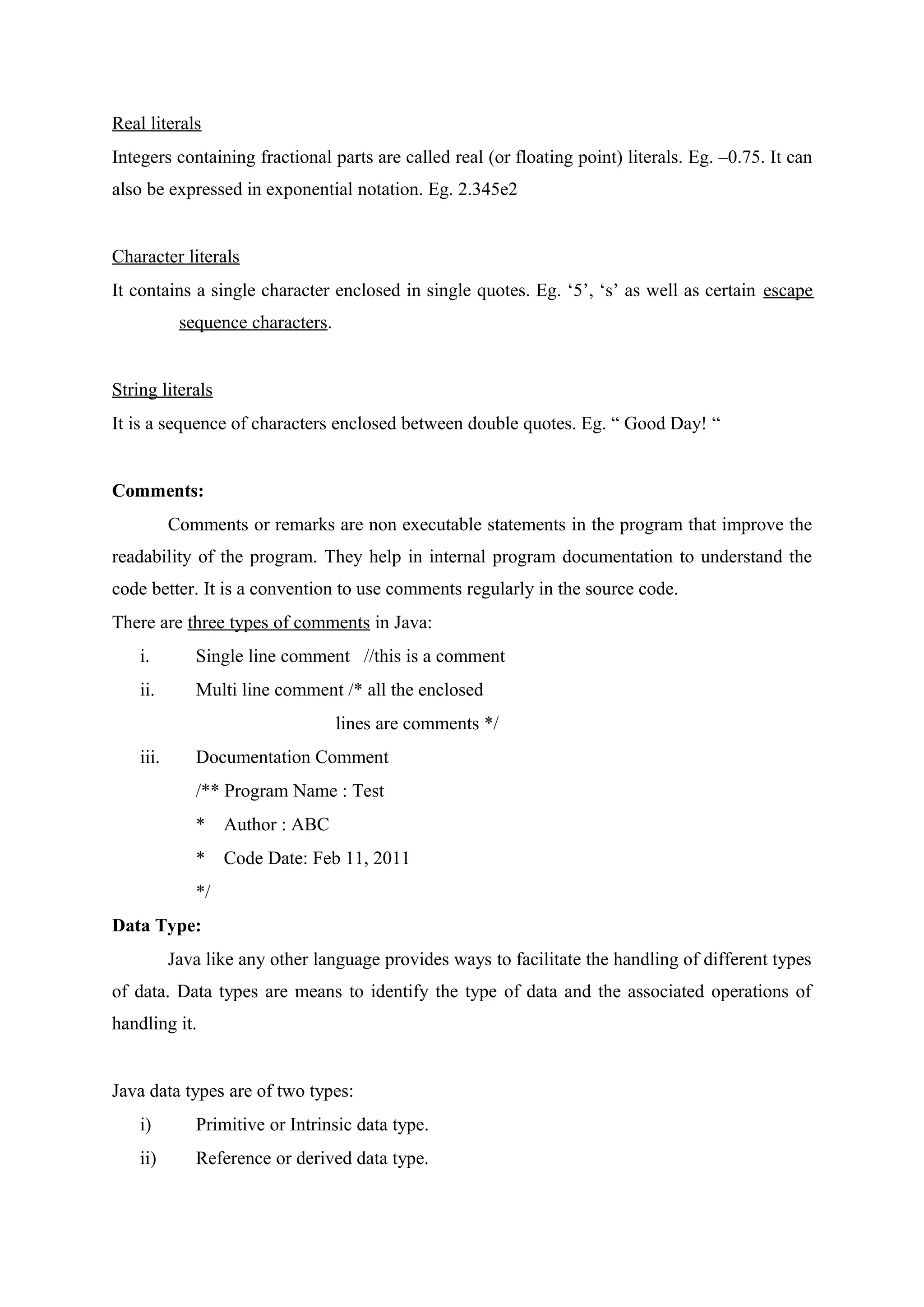 Grade 8: Introduction To Java | DOC