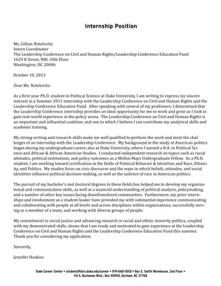 cover letter graduate student