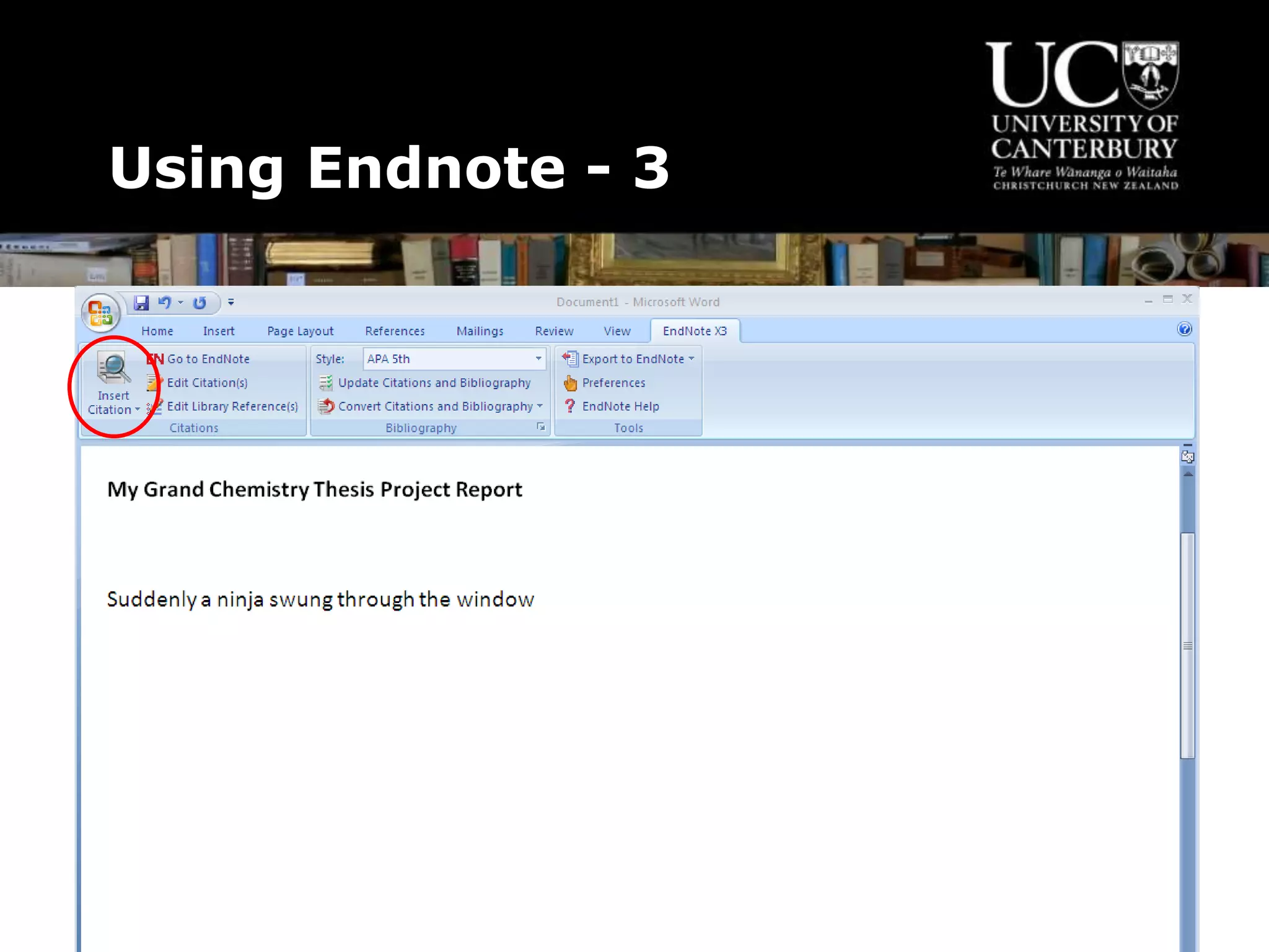Using Endnote - 3
 