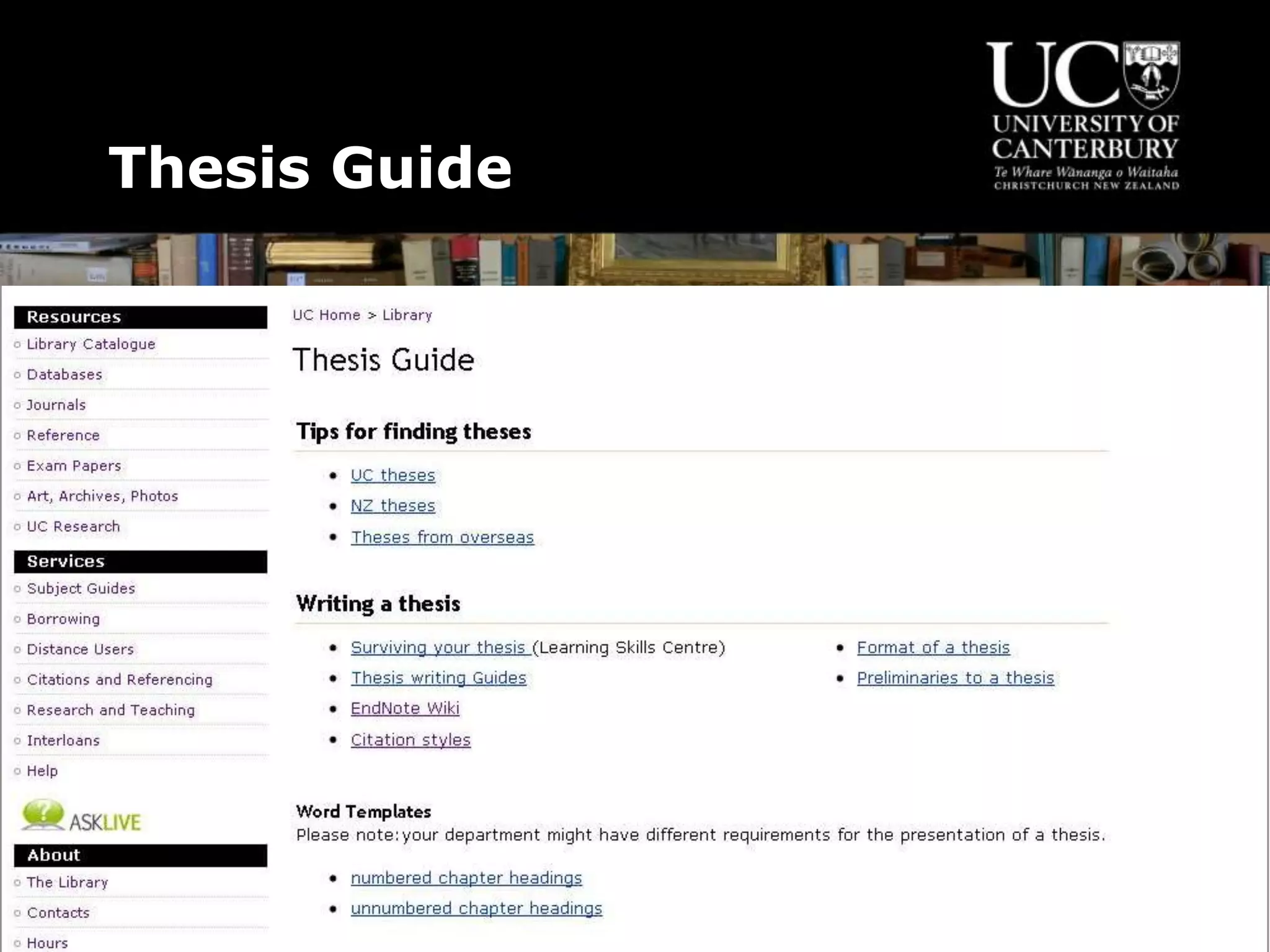 Thesis Guide
 