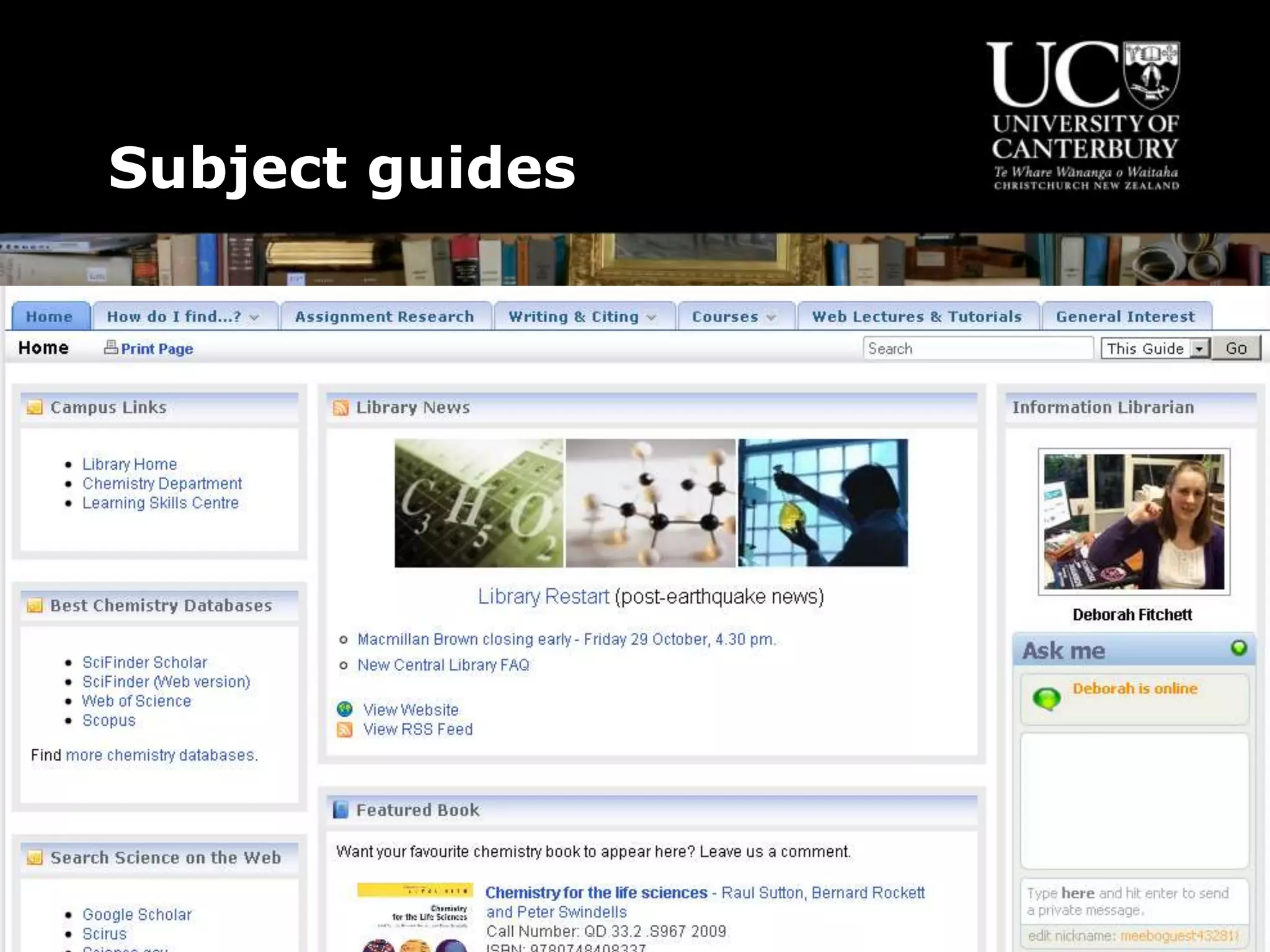 Subject guides
 