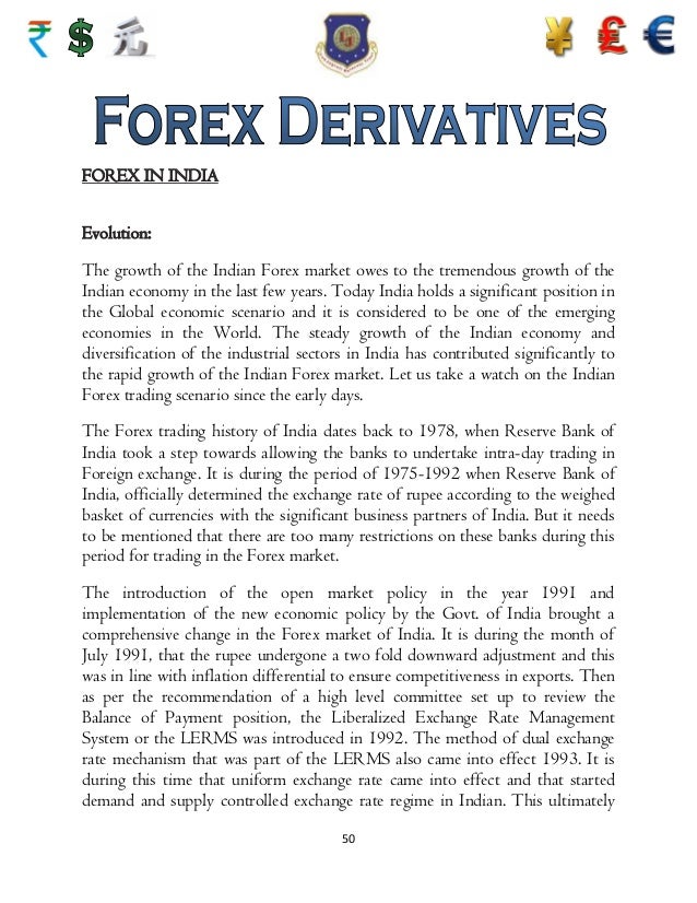 Forex derivatives in india