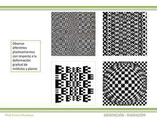 Observe
diferentes
planteamientos
con respecto a la
deformación
gradual de
módulos y planos
 