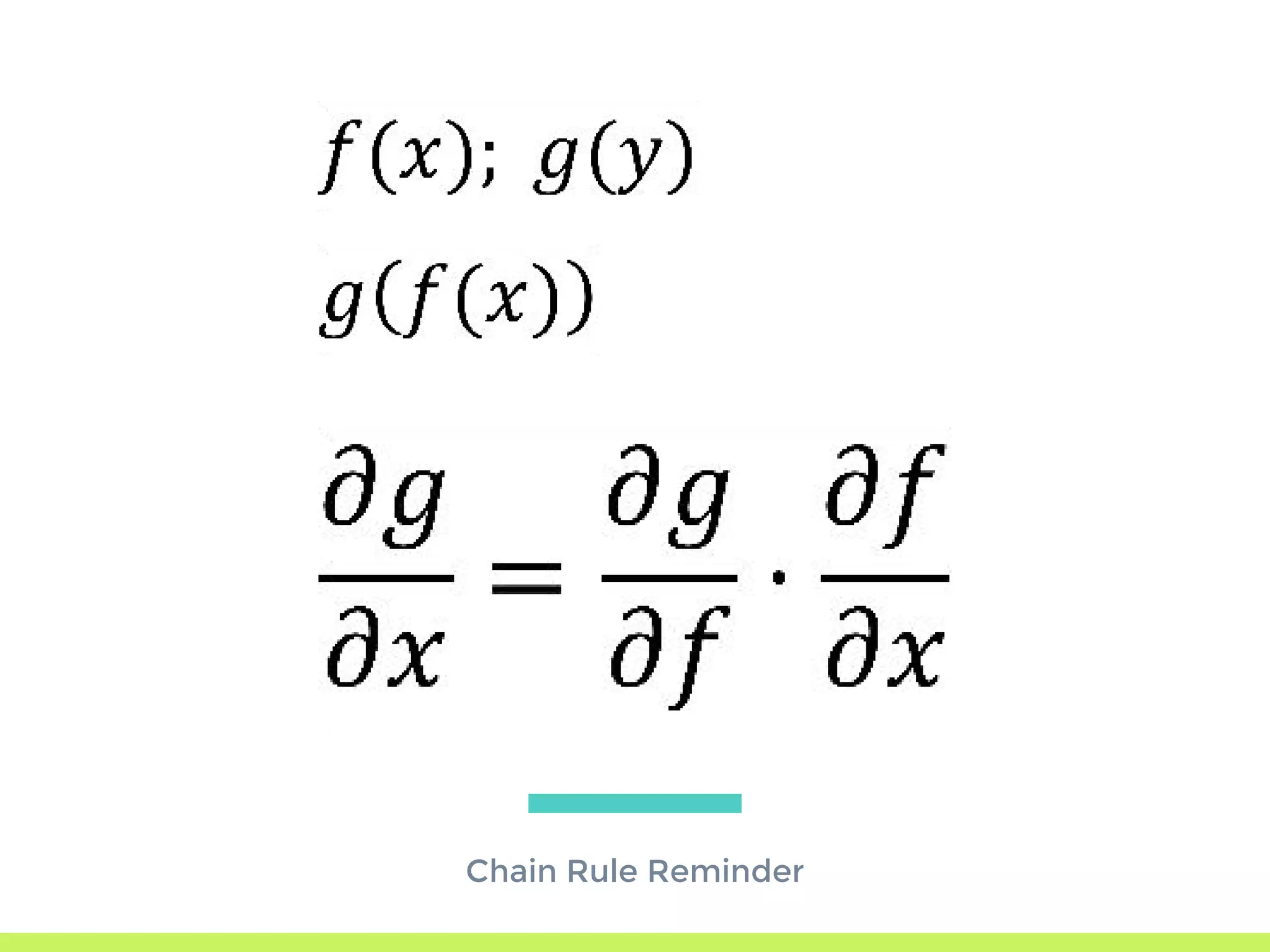Chain Rule Reminder
 