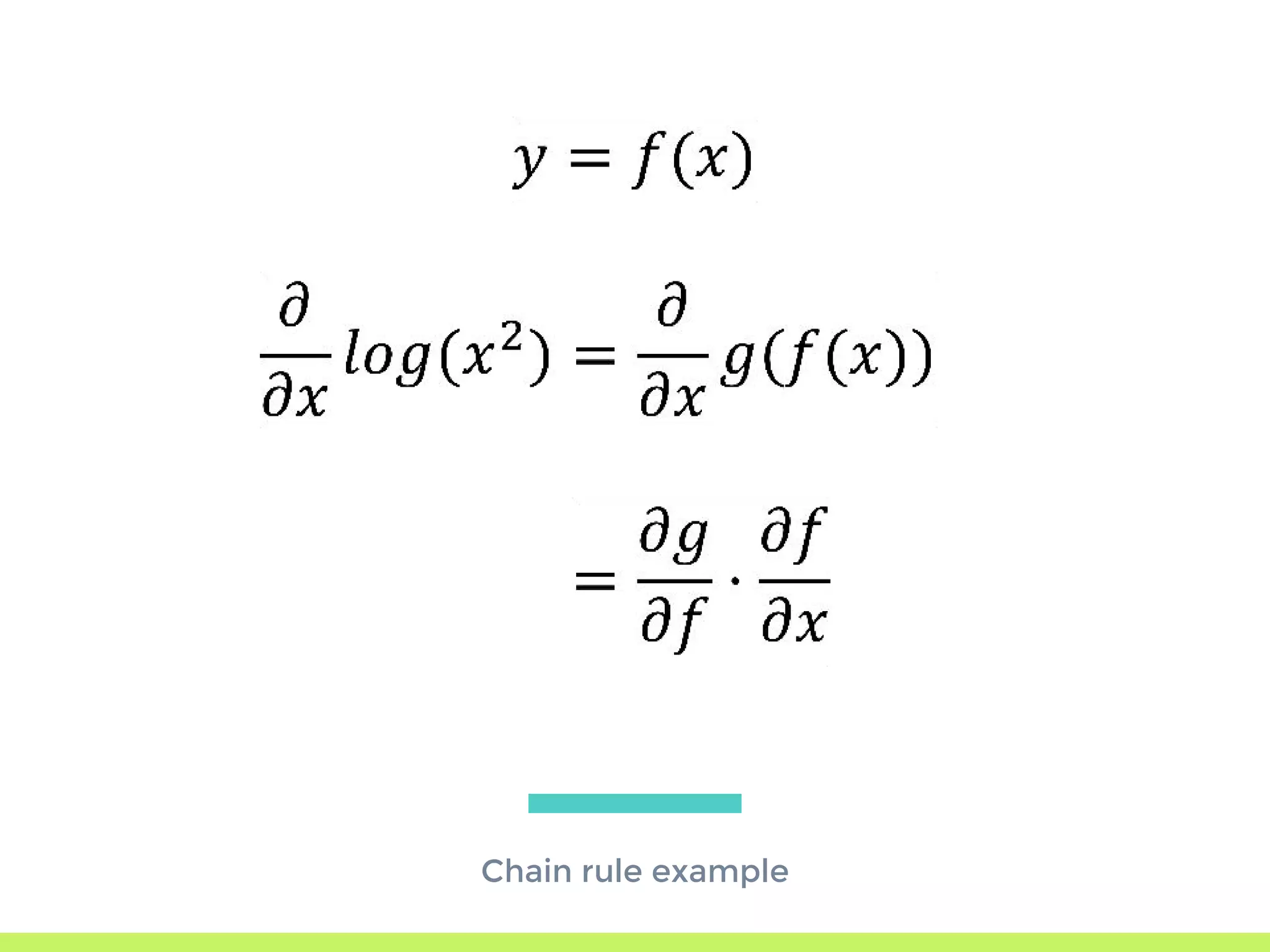 Chain rule example
 