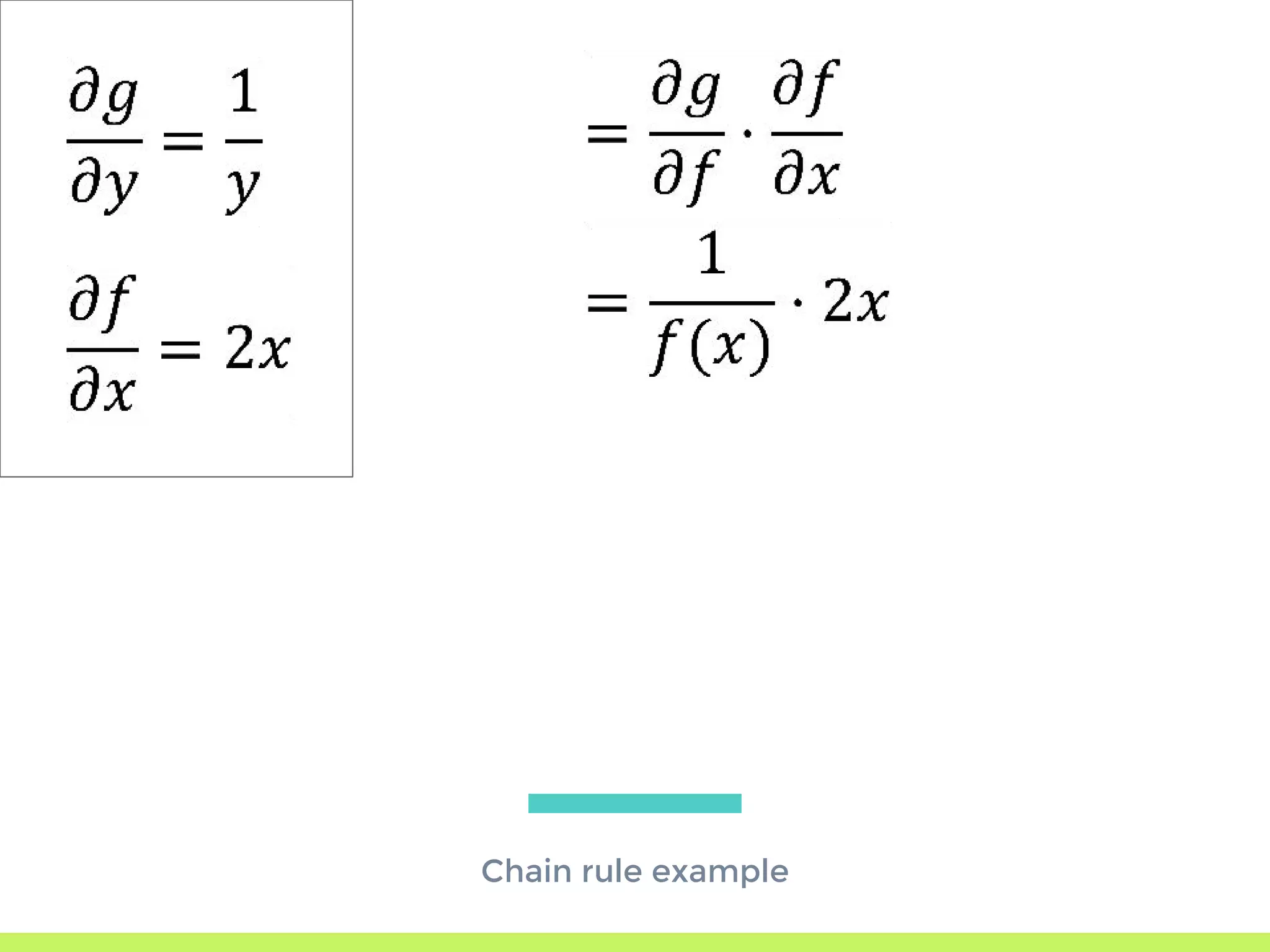 Chain rule example
 